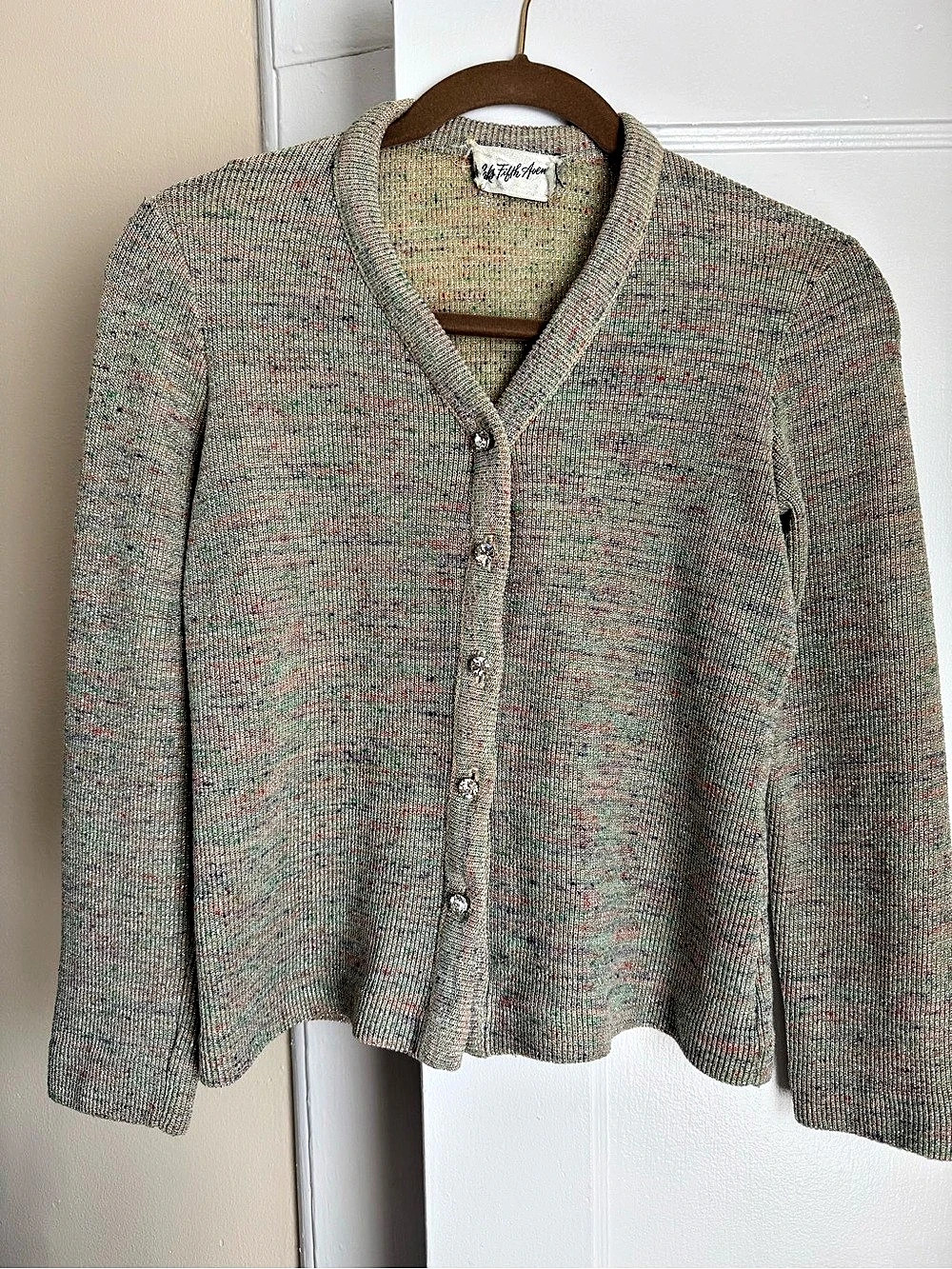 St. John Multicolor Button Front Cardigan